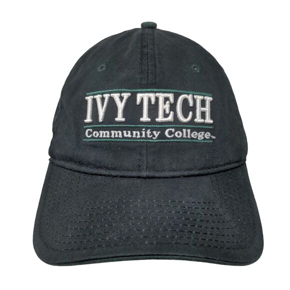Ivy Tech Community College Slideback Hat Black OSFM Embroidered The Game Logo - Picture 1 of 7